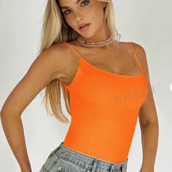 Orange Backless Cami - Picture 1 of 2